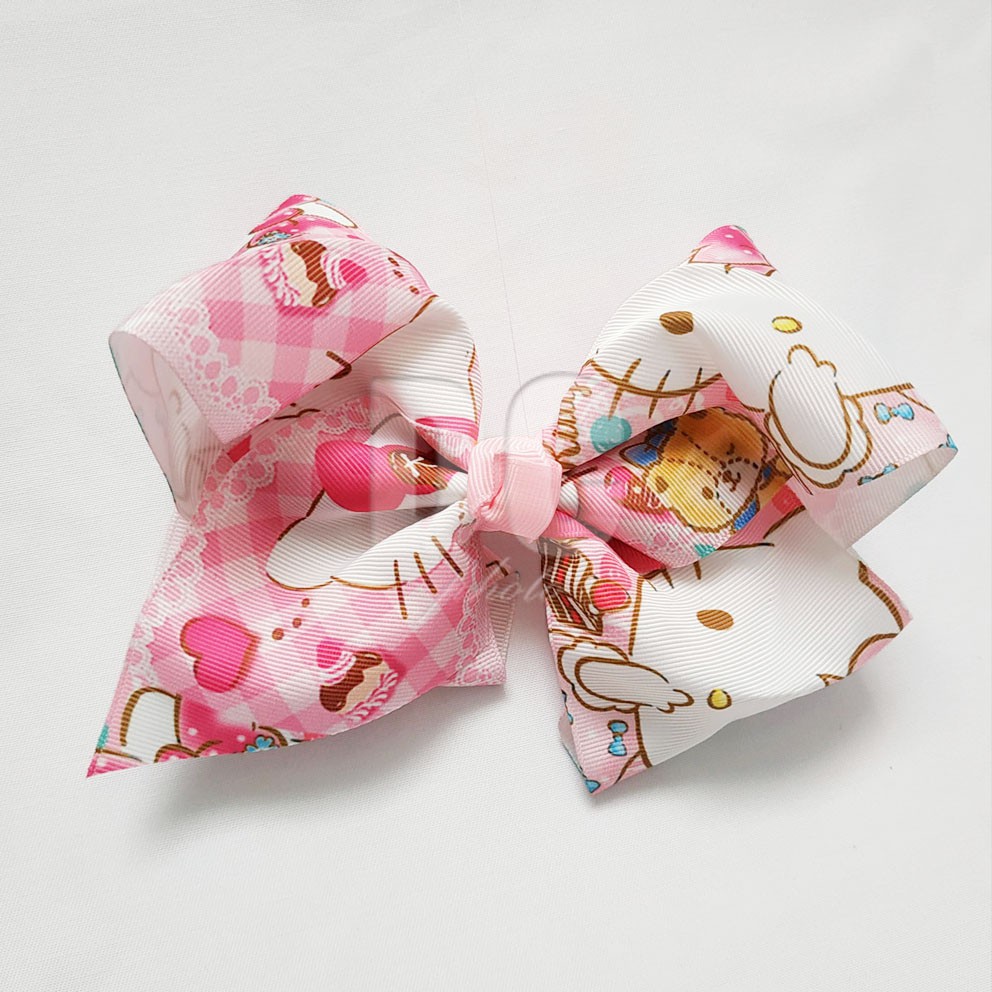 PGS-046 BESAR Jepit Rambut Hello Kitty Pita Ala JOJO SIWA Motif RANDOM