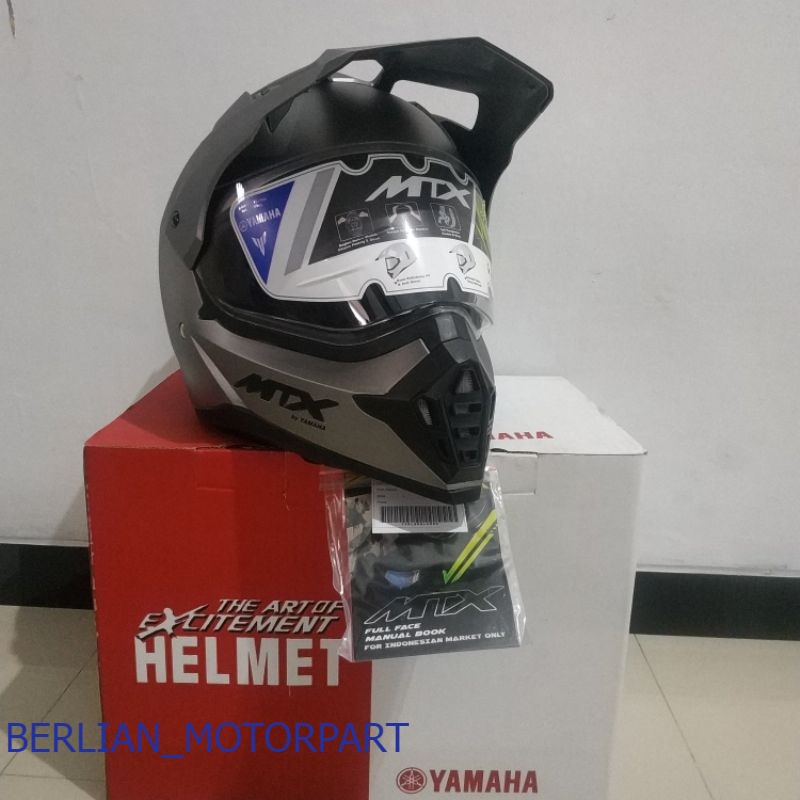 Jual HELM HELMET YAMAHA YFN5 MTX SILVER DOFF Shopee Indonesia