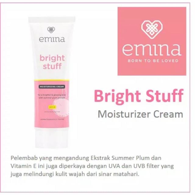 BRIGT STUFF-MOISTURIZING CREAM EMINA 20 ML