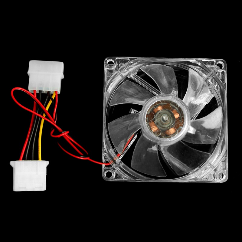 Bt 80mm Quard Komputer Untuk Case Fan Cooler Radiator 4-LED Blue Neon Light Sleeve Fa