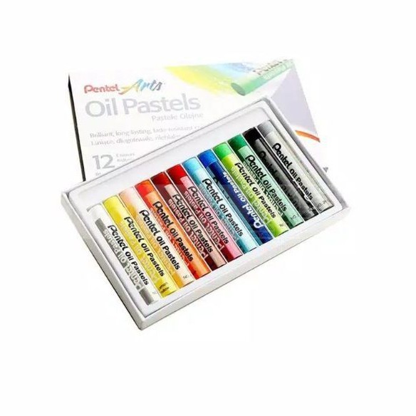 

Crayon Pentel Arts 12 Warna Oil Pastels Color
