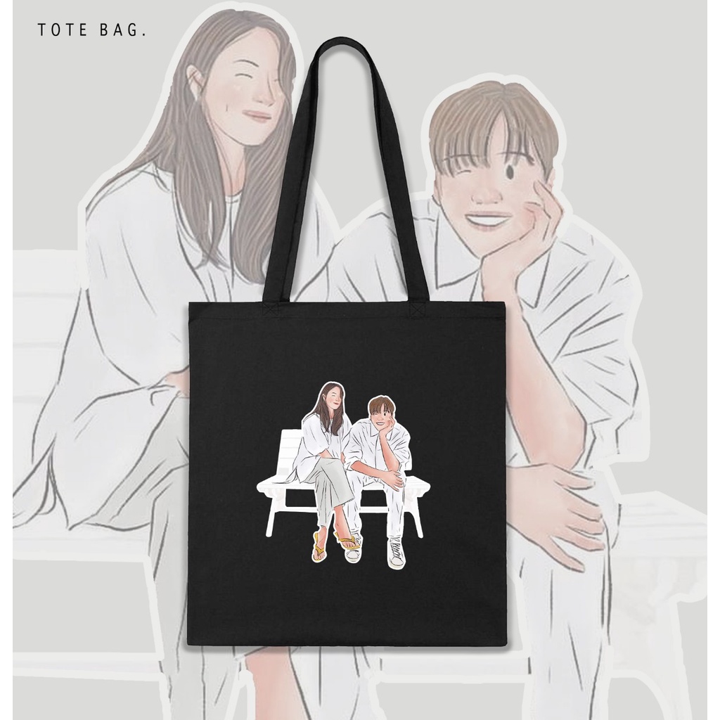 HOME TOWN / TOTE BAG WANITA /KDRAMA / REAL PICTURE / BAHAN TEBAL / GAMBAR AWET