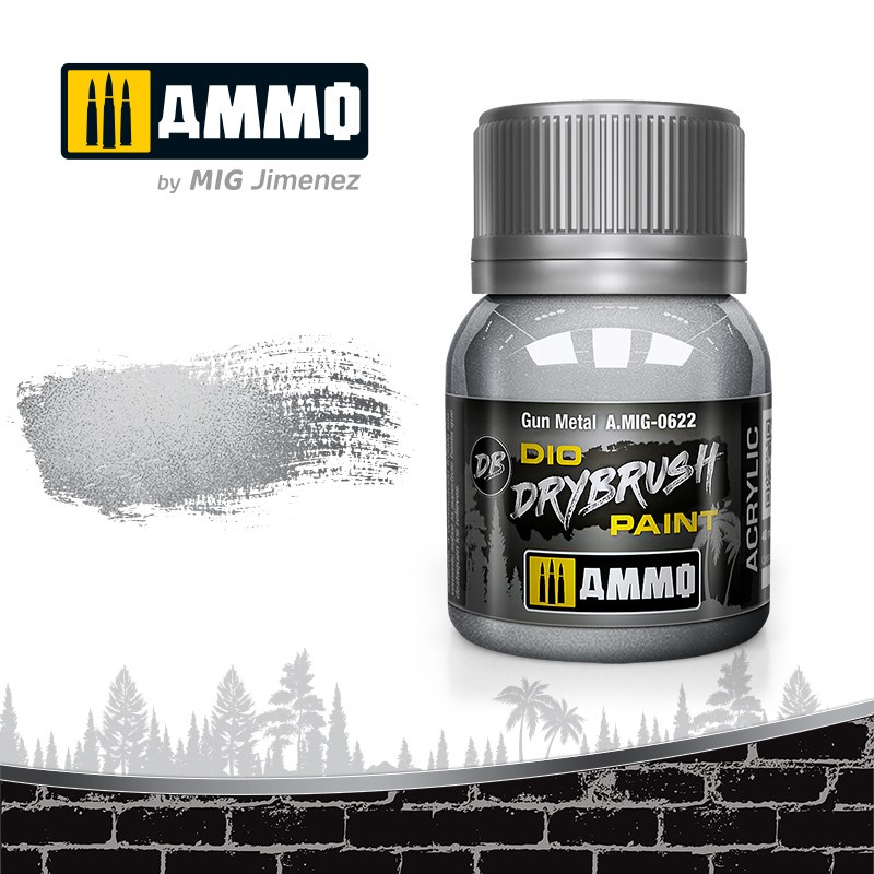 

AMIG0622 Drybrush : Gun Metal (40ml jar) Ammo Mig