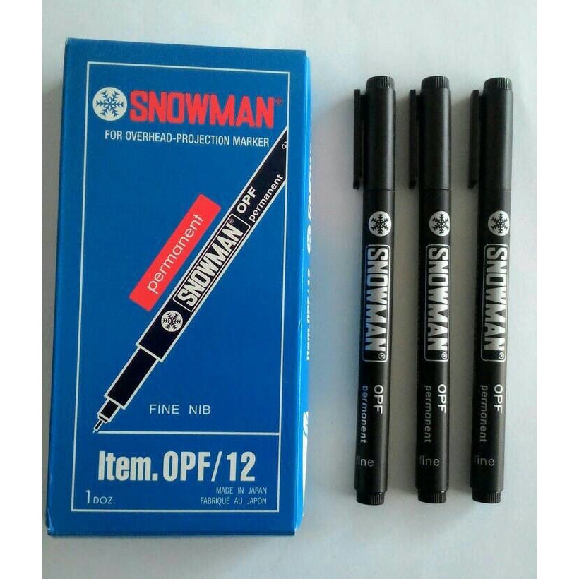 

SPIDOL PEN PERMANENT KACA PLASTIK OPF OPM OHP PULPEN SNOWMAN