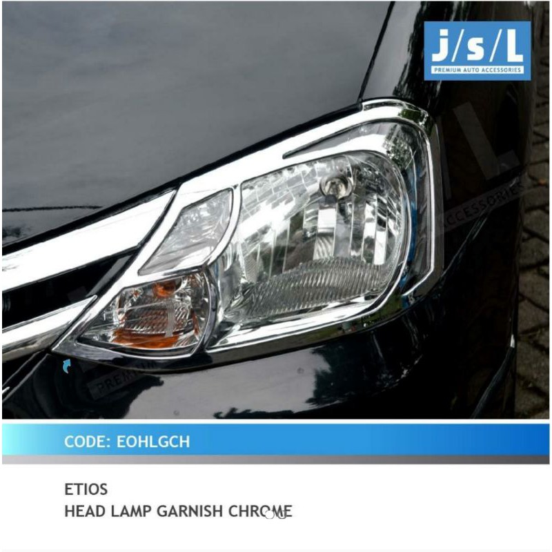 garnish lampu depan Etios chrome / head lamp garnish chrome jsl