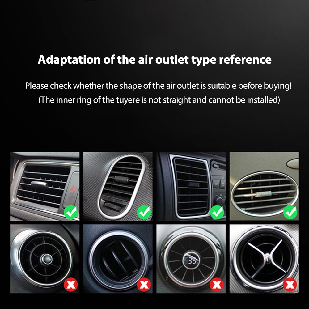 10bijichrome style car molding air vent trim strip Ac outlet grille Dekorasi u shape trim strips Gaya Mobil