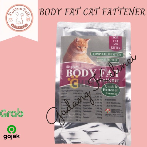 BODY FAT CAT FATTENER 50GR VITAMIN PENGGEMUK KUCING