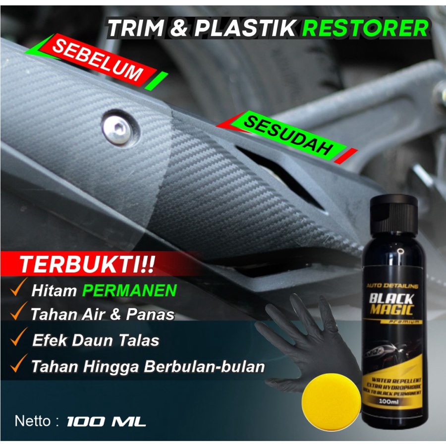 Back to Black - Trim Restorer Penghitam Plastik Body Motor dan Mobil - Kemasan 100ML