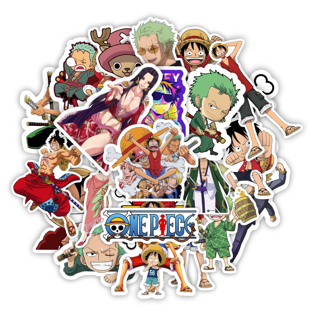 

Sticker Stiker paket anime one piece' isi 22 pcs berkualitas