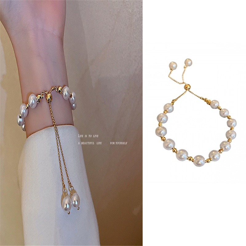 Gelang Desain Mutiara Mewah Mewah Fashion Korea