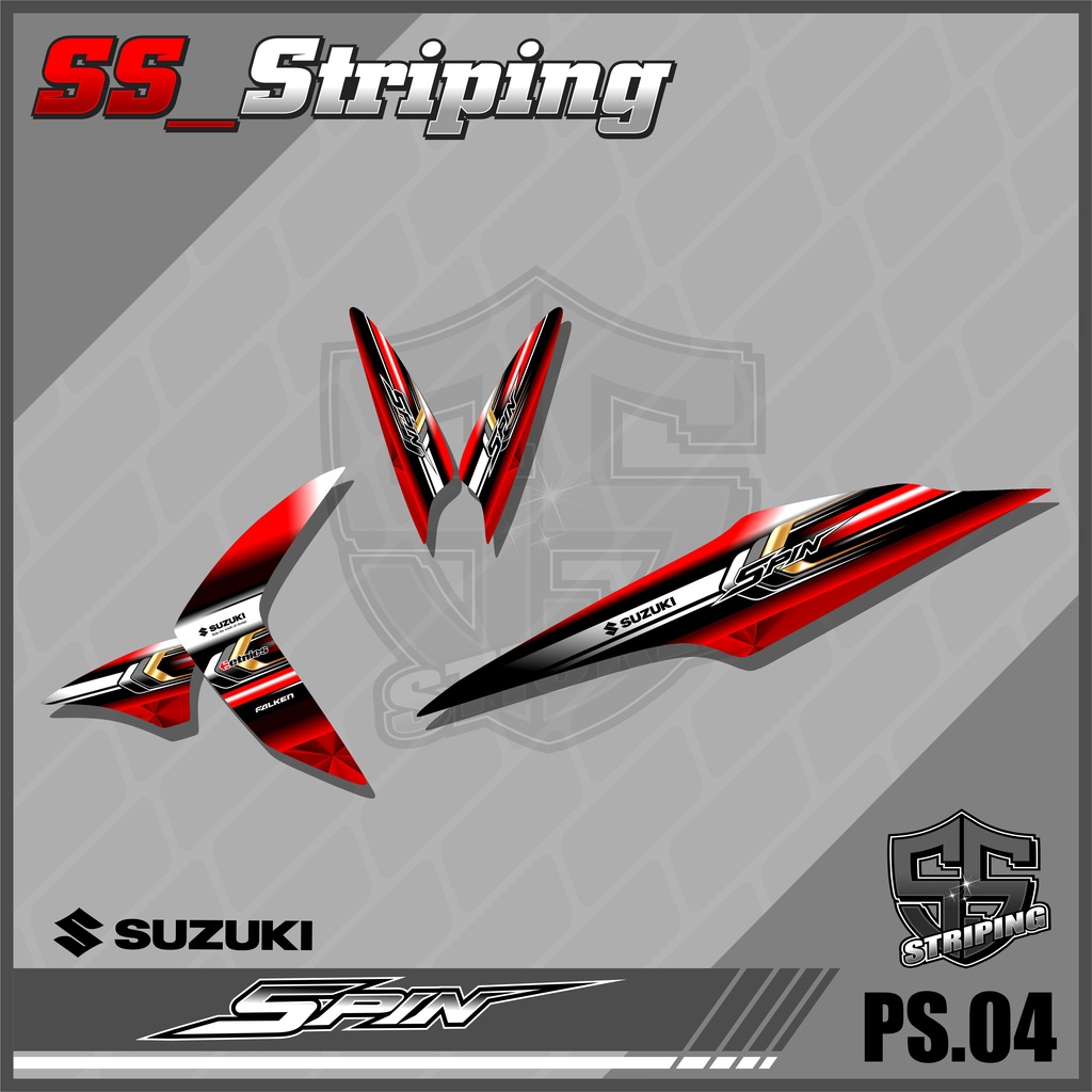 Sticker Striping List Variasi Spin 125 R - Striping Spin 125 R. PS.004