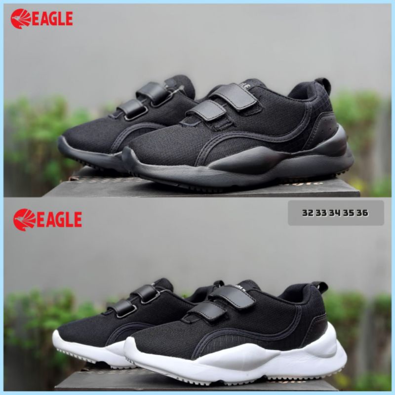 Sepatu Sekolah Eagle Anak Laki Dan Perempuan Murah Keren Untuk Sd Smp Sma Cowo Cewe Hitam Polos