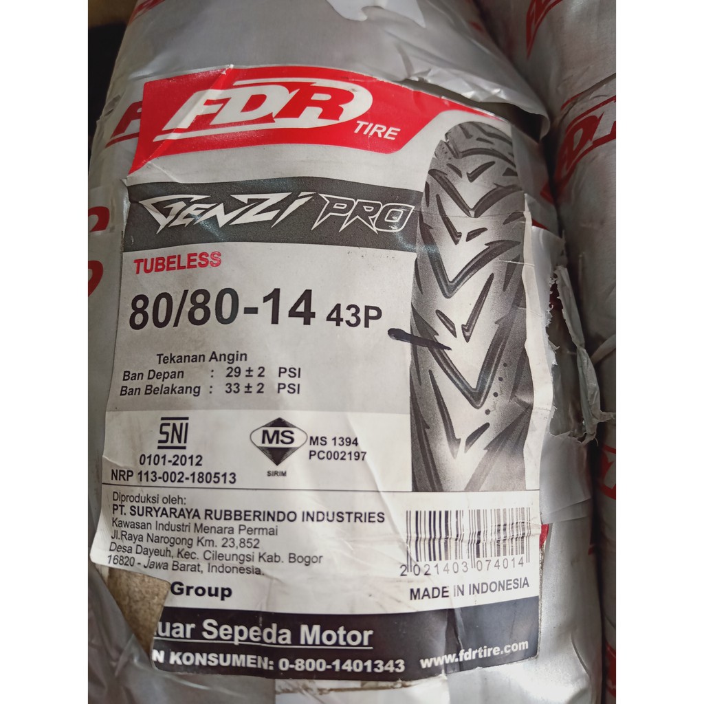 Ban FDR Genzi Pro 80 80 Ring 14 Tubeless