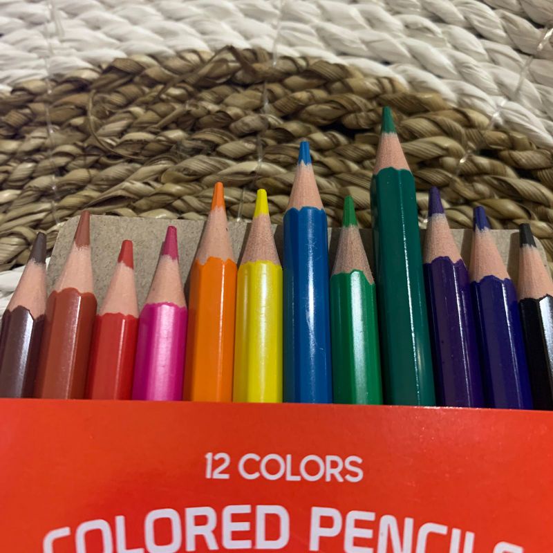PENSIL WARNA 12 PCS PANJANG MILTON MONTANA | ALAT MENGGAMBAR WARNA-WARNI-5