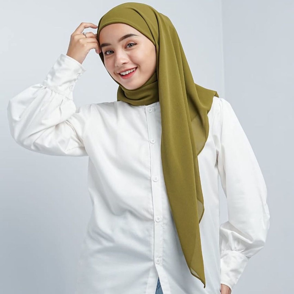 rawaaisha Hijab Segi Empat Instan 2 Layer + Ciput Menyatu