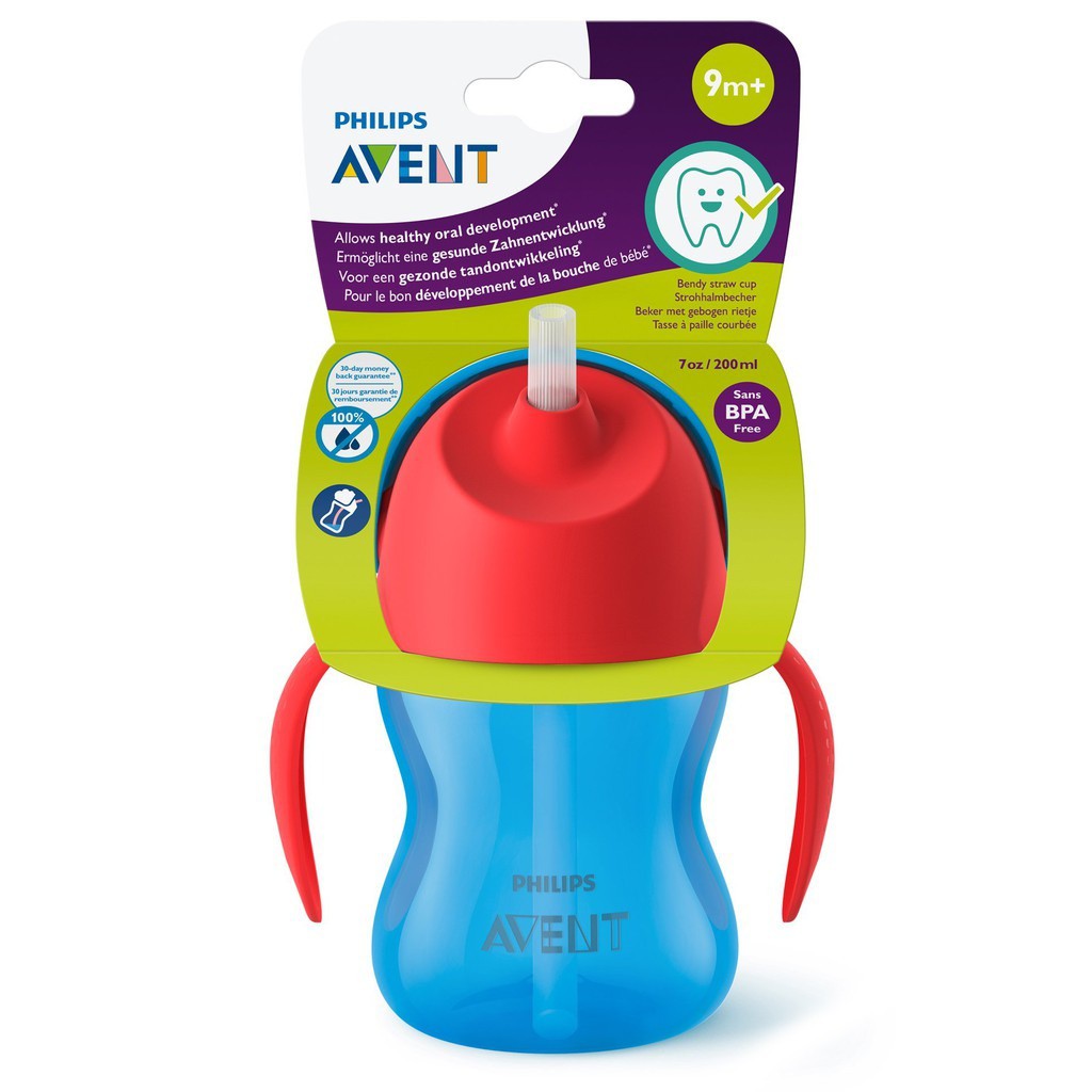 Avent -  Straw Cup 7oz Single Mixed 9m+ 200ml