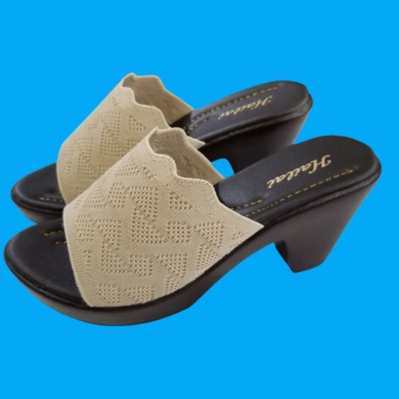 hailai sandal cewek wedges trend fashion.material rajut tebal lembut