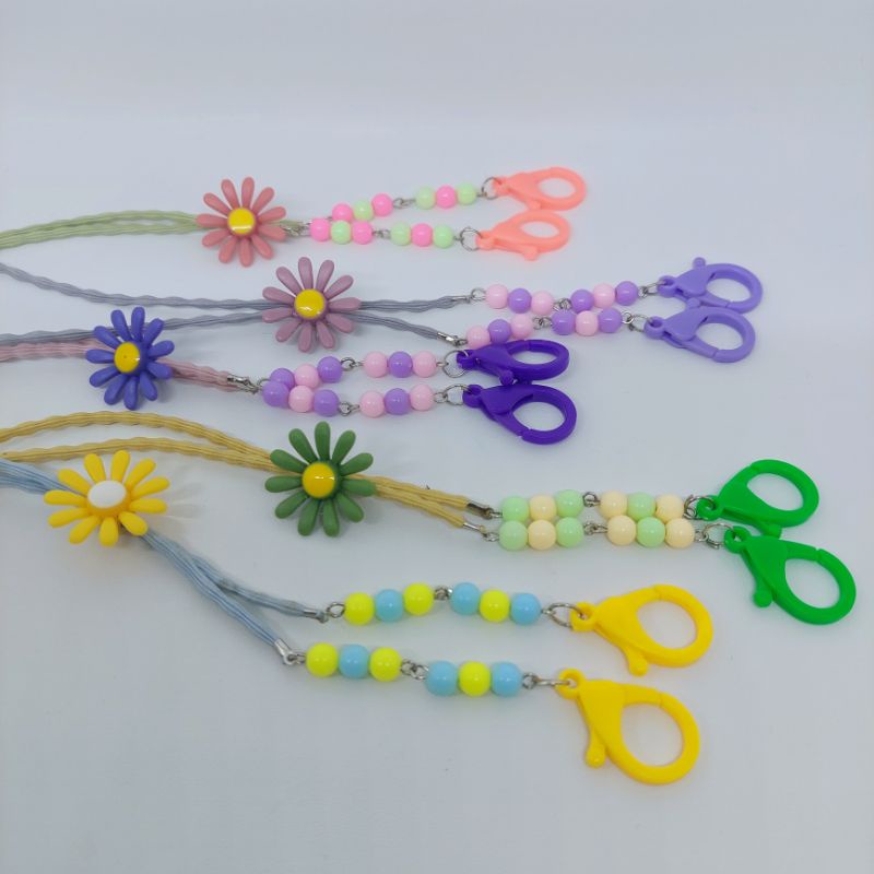 Strap 2in1 Stopper Karakter / Konektor Masker lucu / Kalung cantik / Tali Gantung Masker Anak  / Hea
