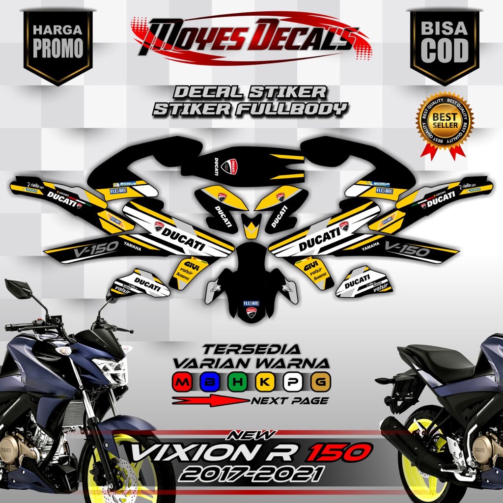 Sticker Decal Vixion R Sticker Motor Vixion R Sticker Fullbody Vixion R Sticker Yamaha Vixion R Moti