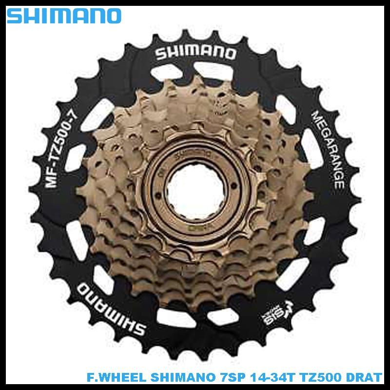 Sprocket Original Gir Susun Sepeda Drat 7 speed Megarange Shimano