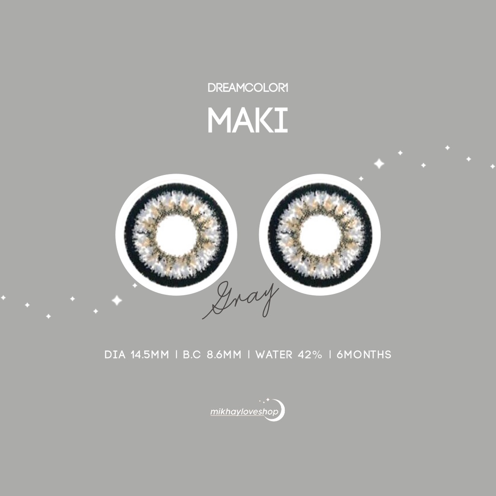 MIKHAYLOVESHOP Softlens Maki Gray (Grey) | Dreamcolor1