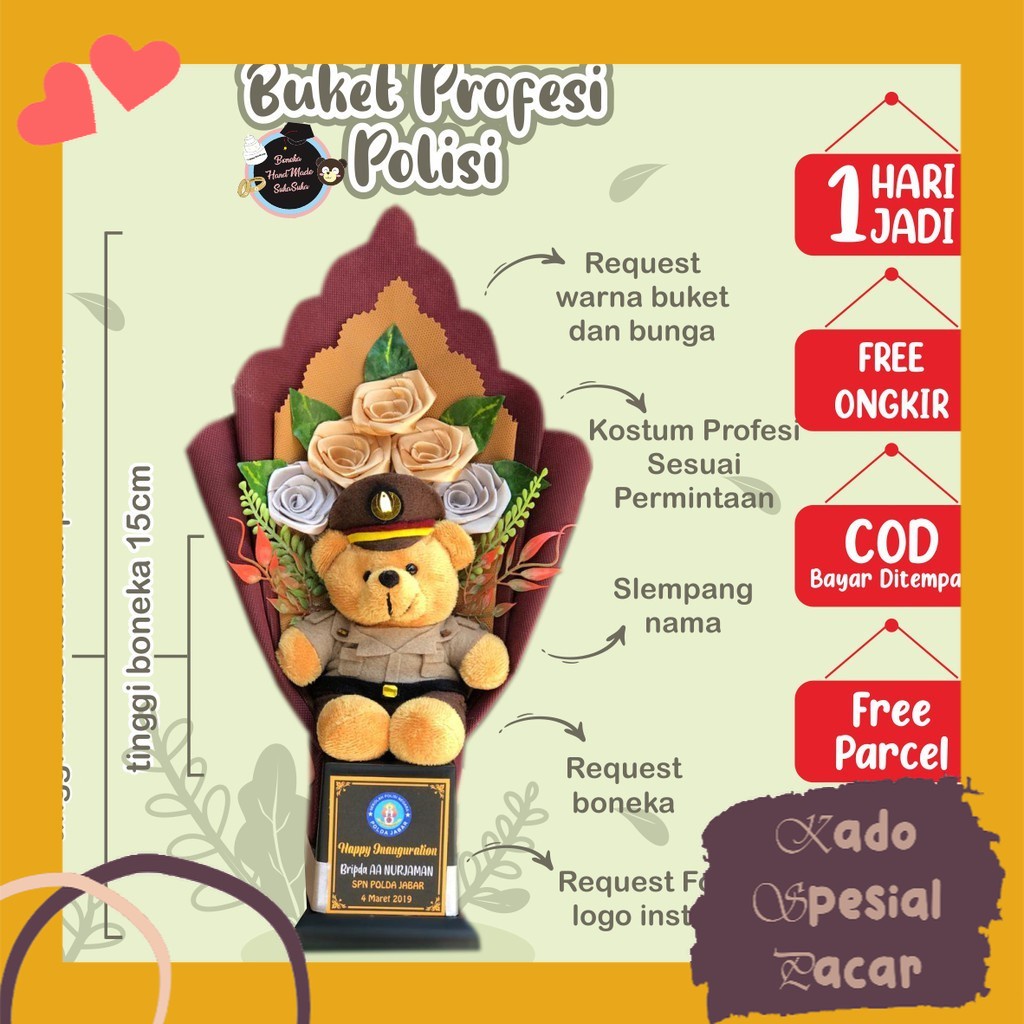 

KADO WISUDA MURAH | BONEKA PROFESI | BONEKA POLISI | KADO PELANTIKAN | KADO PACAR | HADIAH MURAH