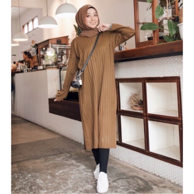 1KG MUAT 4PCS | RAWDAH MIDI DRESS RAJUT / KNIT DRESS RAJUT PREMIUM / MIDI DRESS SELEBGRAM