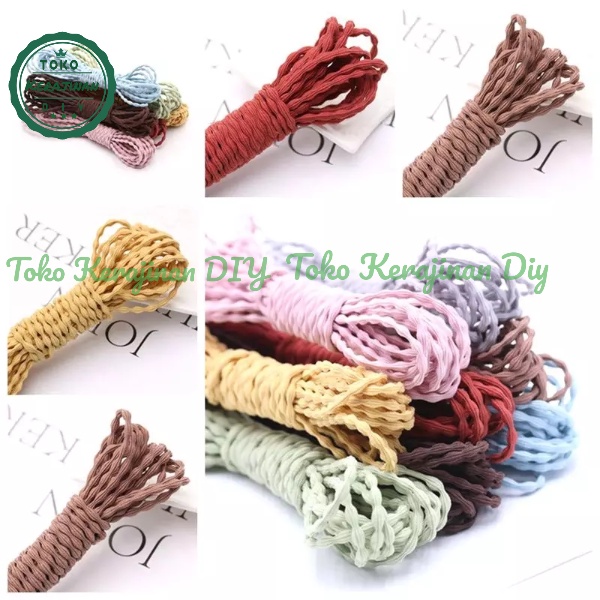 [ 1 Yard ] Tali Karet Gembul Tali Elastis Gerigi Model Padi Tali Karet Curly Boba