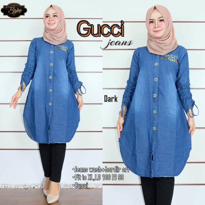 PROMO DISCOUNT BAJU ATASAN WANITA KULIAH  stok masih beb klik beli segera kirim  gucci tunik tebal