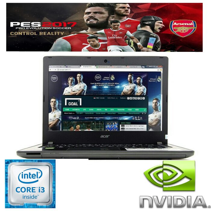 Laptop Gaming Acer E5 475G 341S Core I3 2GB 500GB NVIDIA 