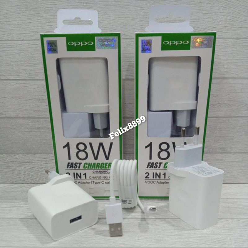 Oppo Charger 18W Micro USB Fast Charging Original 100% Cable Micro