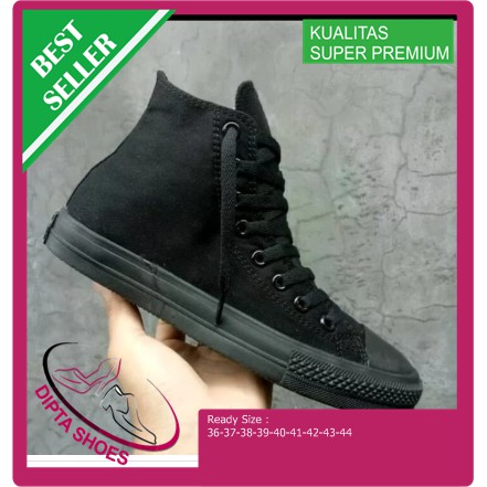 Sepatu All Star Converse Hitam Full Tinggi Murah