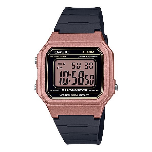 Casio Original W-217H-1A 9A /  W-217HM-5A 7B 9A Jam Tangan Pria Digital Karet Hitam