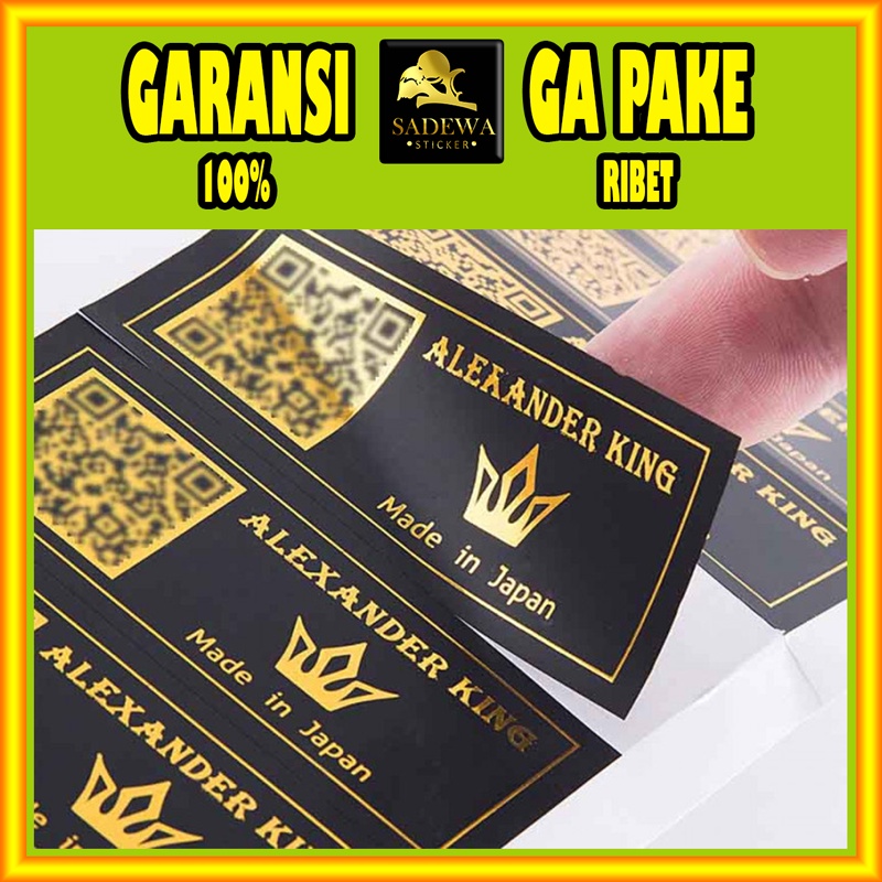 

SPGS 3 6-15 Cetak Stiker Logo Custom Sticker Label Olshop Bahan Gold Silver