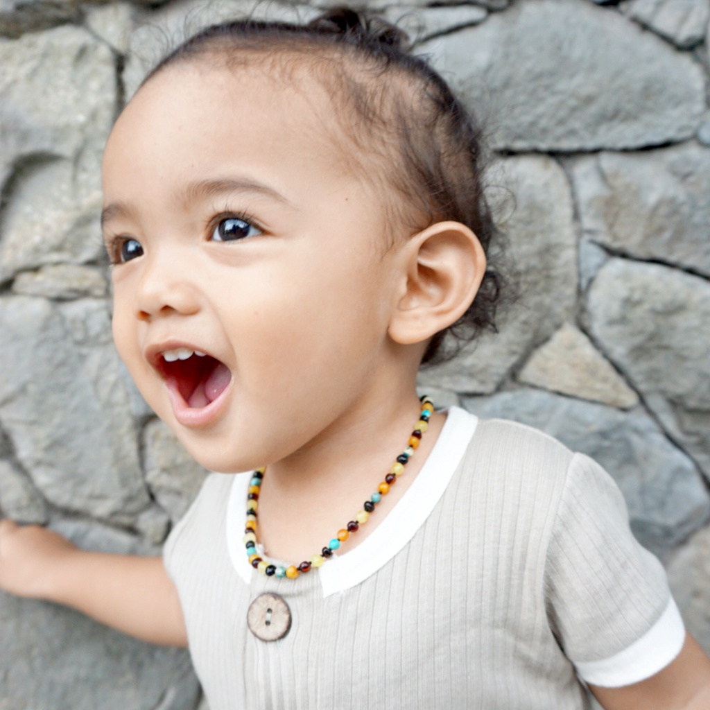 AGL46 Kalung Amber Tumbuh Gigi Bayi By Carlis Baby