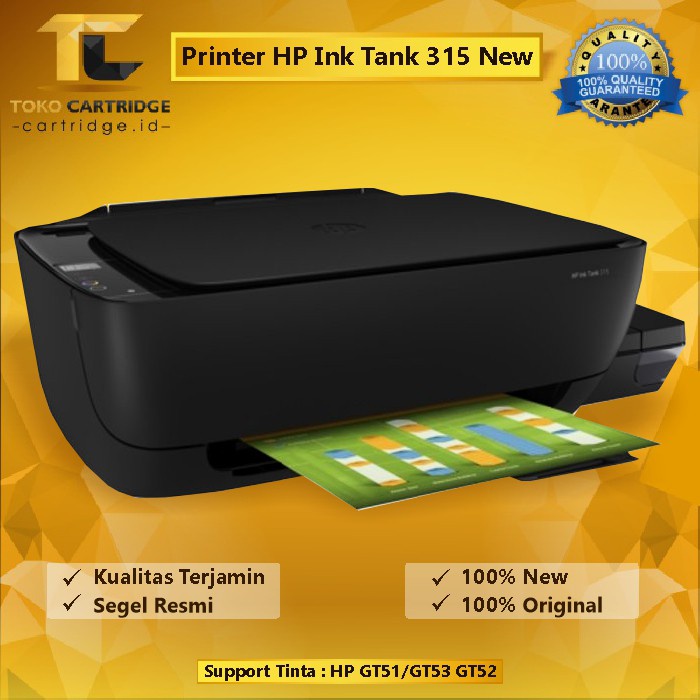 Printer HP Ink Tank HP 315 All in One NEW ORI RESMI Inktank HP 319 infus Print Scan Multifungsi Photo Copy A4 Warna Original