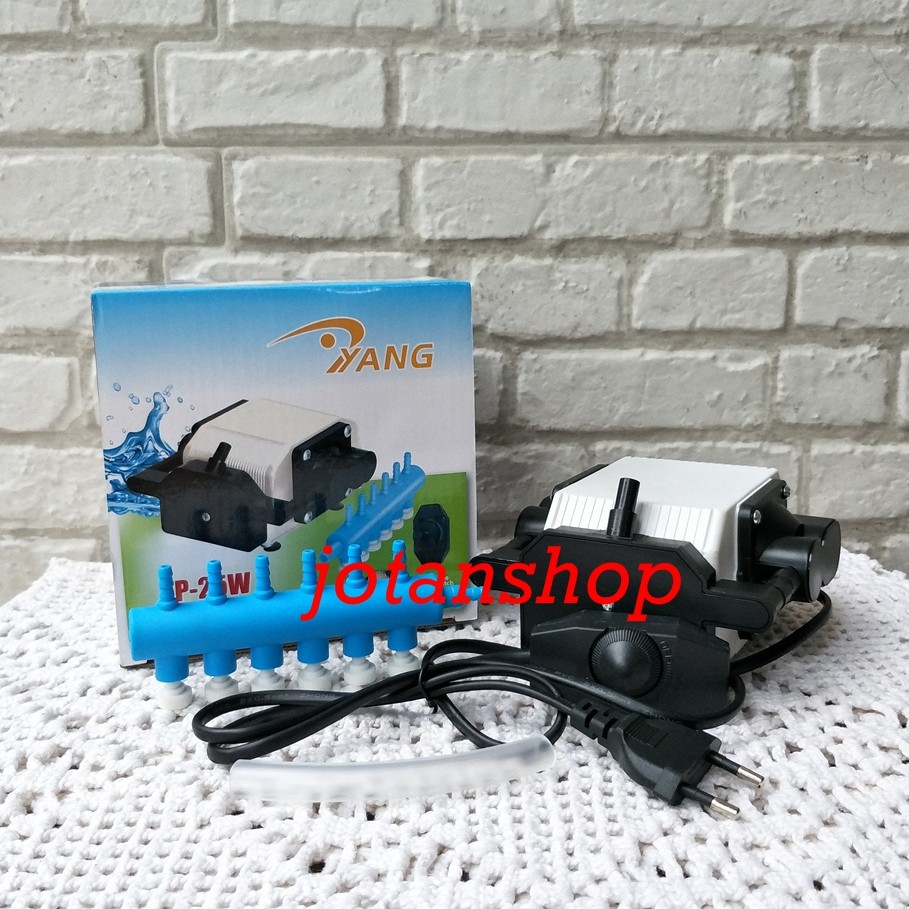 YANG YP 25 watt yp 25w mesin aerator gelembung udara air pump kolam aquarium hidroponik