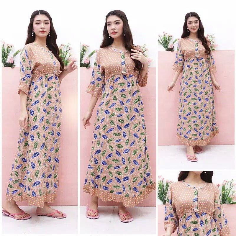 Longdres maura mahalini kancing depan busui grosir pekalongan