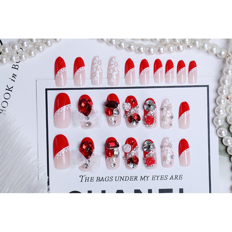 KUKU PALSU FAKE NAILS 3D FOR WEDDING (BOX) KODE GD 1