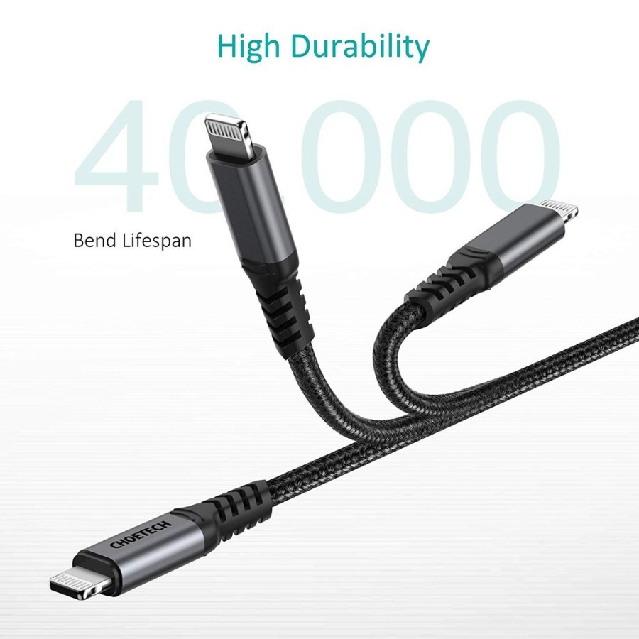 Usb Type c to lightning cable choetech data sync-charge pd 3a 1.2m for iphone-ipod-ipad ip0039