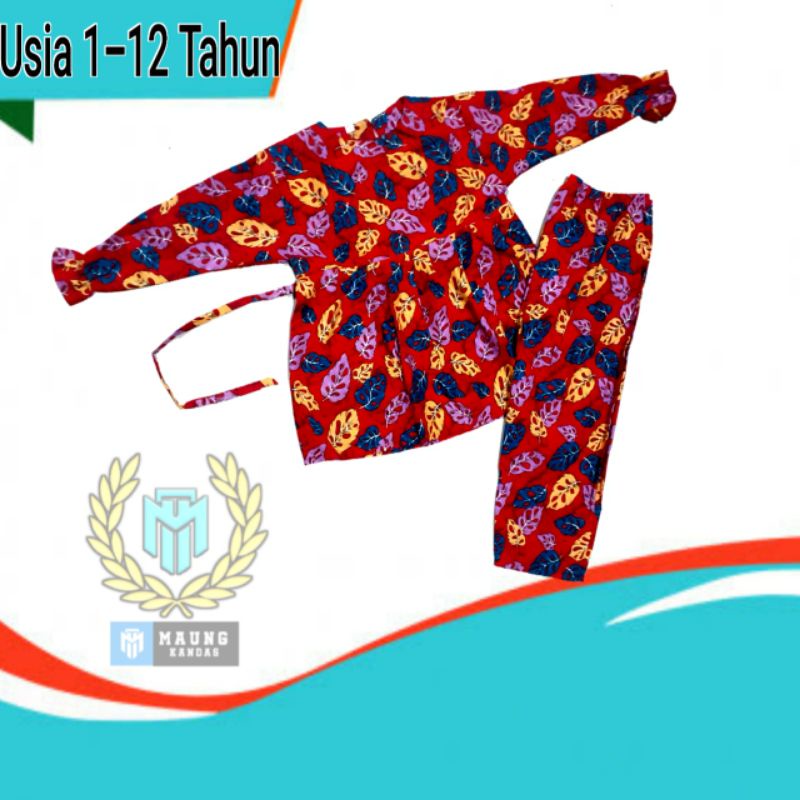 Setelan Anak Perempuan  / Pajamas / Dres Anak / Tunik Anak / Baju Anak Perempuan | Usia 1-12 Tahun