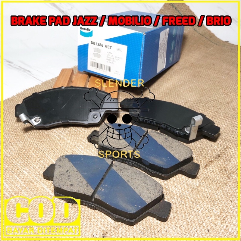 BRAKE PAD JAZZ DB 1286 GCT - KAMPAS REM DEPAN MOBILIO CITY FREED JAZZ