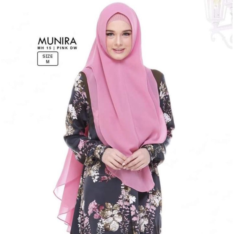 Khimar ceruti double layer jilbab Instan syari munira mh15 pet antem cantik premium