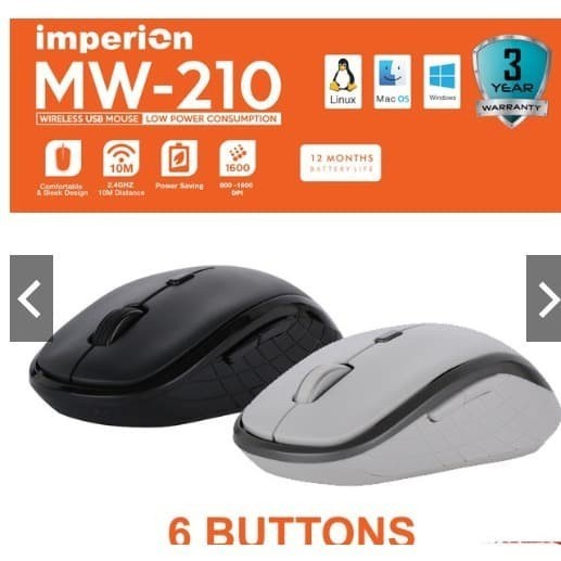 Mouse wireless imperion office usb mw-210 2.4ghz - imperion mw210