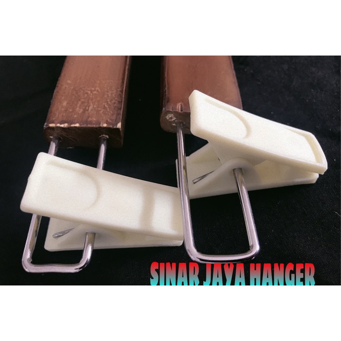 Hanger Jepit Kayu | Gantungan Kayu Jepit Untuk Celana Dan Pakaian /pcs