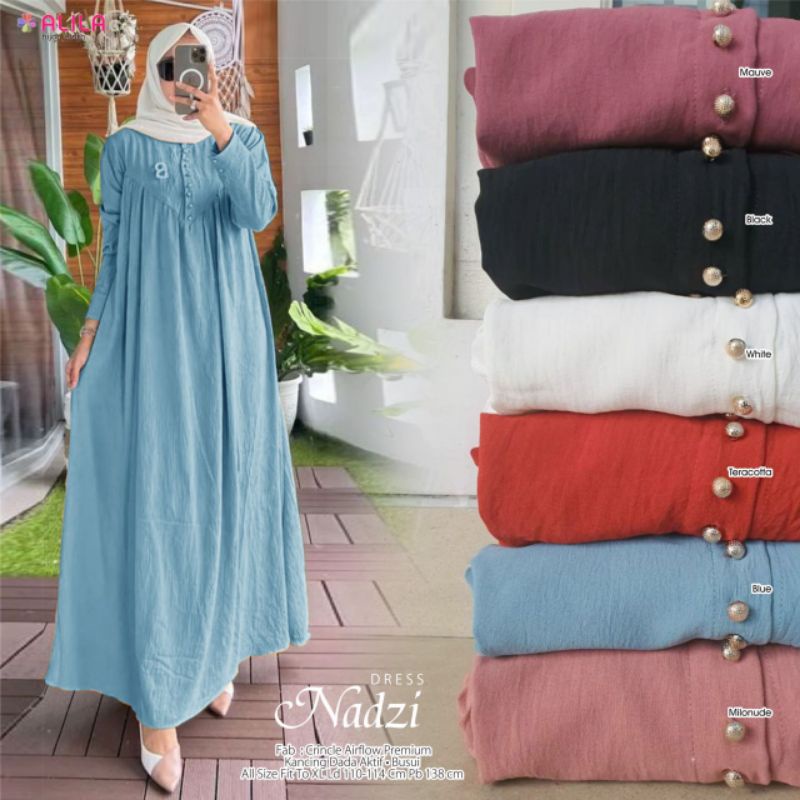 NADZI DRESS BY ALILLA / GAMIS POLOS CRINCLE AIRFLOW LD 110