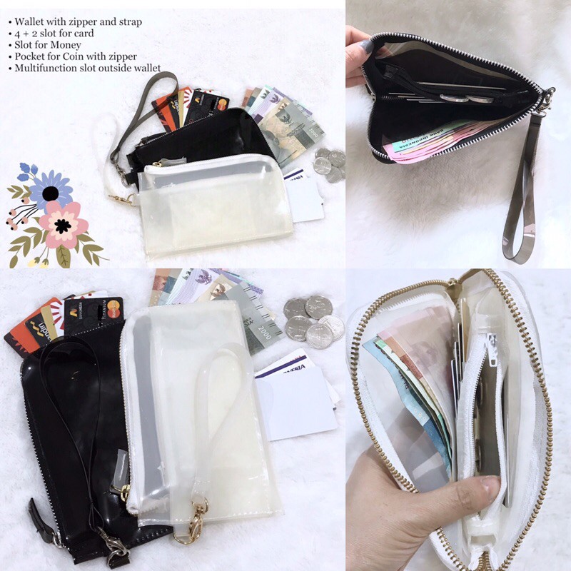 Dompet wanita mika transparan new normal / dompet pvc / dompet jelly