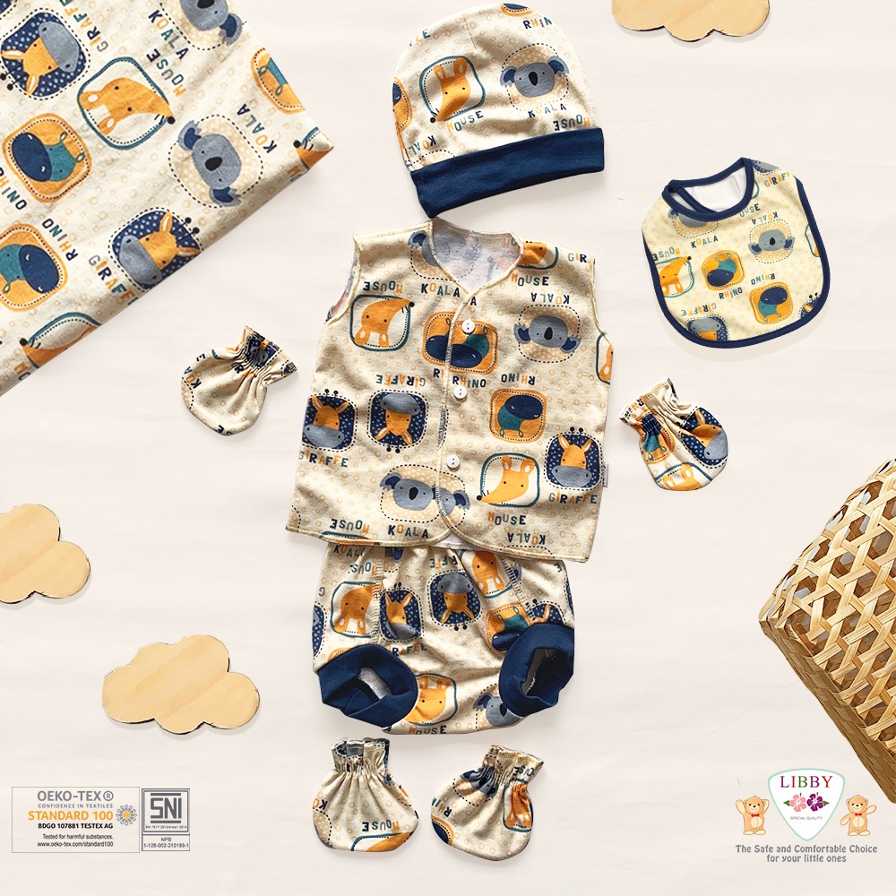 LIBBY 3 Stelan Kuntung Motif Size Newborn | 3-6 Bulan