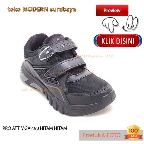 PRO ATT MGA 490 HITAM HITAM sepatu anak sepatu sekolah sneakers magnet