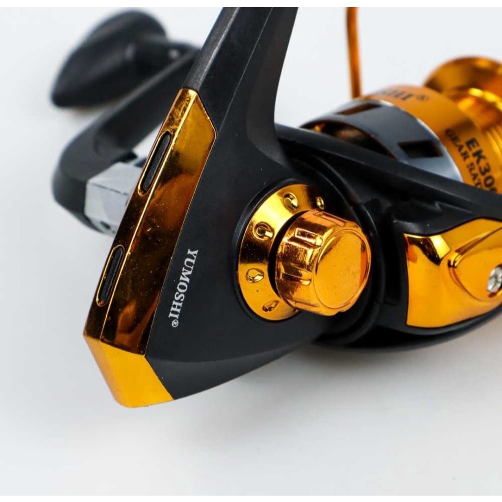 TERMURAH!!! Reel Pancing 13 Ball Bearing Yumoshi (Gold-Black)